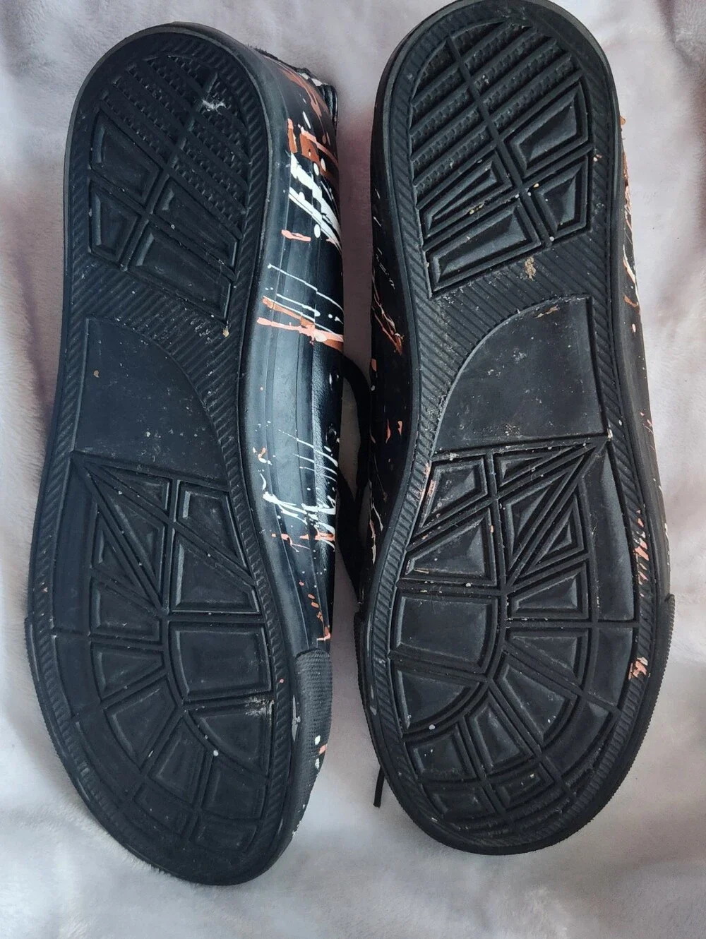 Women’s Black Splatter Lace-Up Sneakers